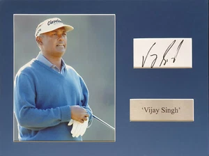 VEEJAY SINGH Signed 16x12 Photo Display GOLF CHAMPION COA - Picture 1 of 1