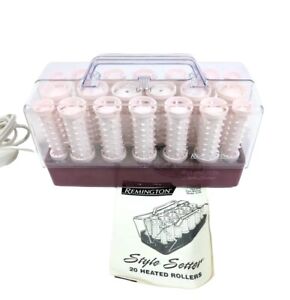Remington Style Setter H-20 Instant Hairsetter Hot Rollers Curlers Wax Core Pink