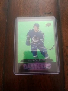 Nils Noglander Vancouver Canucks 2020-21 Upper Deck GREEN Dazzlers Card - Picture 1 of 2