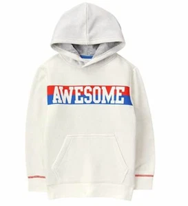 Crazy 8 Jungen grafischer Pullover mit Kapuze, genial, Jet Ivory, Large - Bild 1 von 1