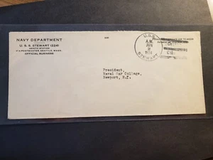 Destroyer USS STEWART DD-224 Naval Cover 1934 CHEFOO, CHINA - Picture 1 of 2