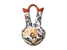 Native American Pottery Acoma Wedding Vase Handmade Hand Painted Home Decor