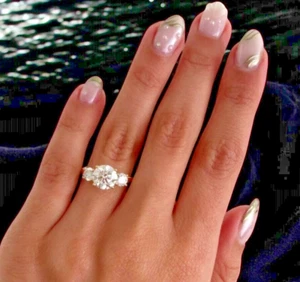 Engagement Ring 18K Yellow Gold Round Cut 1.70 Carat IGI GIA Lab Grown Diamond - Picture 1 of 12