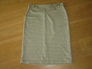 Ladies marks and Spencer Classic yellow mix pencil skirt, pull on,  size 14
