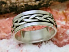 Cable Pattern 925 Sterling Silver Ring 8,5mm Braided Size 67