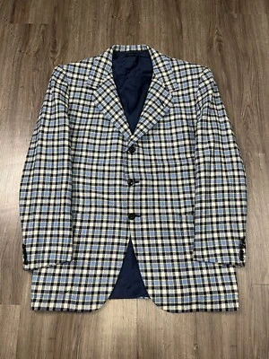 Blazer de cachemir Oxxford Clothes Kings abrigo deportivo para hombre 42 Gotham único a cuadros Foto 1 de 4