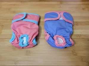 Lot of 2 XS Teamoy Reusable Wrap Diapers Dogs. Washable & Waterproof. - Picture 1 of 6