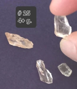 4 g. LAKE COUNTY CA. 4 Stück DIAMANTEN Kristall Edelsteine Mond Tränen Clearlake # 25 - Bild 1 von 3