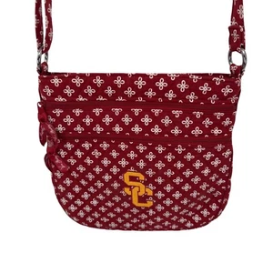 Vera Bradley Quilted Crossbody Purse University Southern California USC Red - Picture 1 of 11