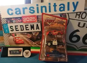 Cars 1- Saetta Cactus,Sheriff,Doc Hudson - Gift Pack Pista da Terra Mattel 1/55 - Foto 1 di 4