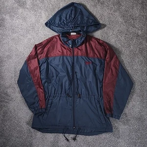 REDUCED Reebok Windbreaker Jacket Navy , Burgundy Mens Medium M - Picture 1 of 16