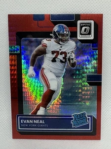 2022 Donruss Optic Evan Neal # 251 Rated Rookie Red Hyper New York Giants - Picture 1 of 2