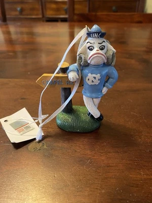 Totalmente Nuevo con Etiquetas UNC 4” Tarheel Mascota Ornamento - ¡Envío Gratis!! Foto 1 de 2