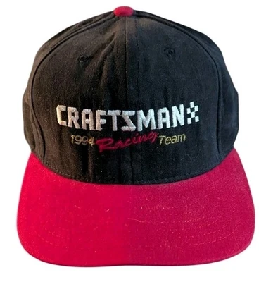 Vtg Craftsman 1994 Racing Team Hat Cap Snapback Dad  90s Nascar Black Red  Foto 1 de 4
