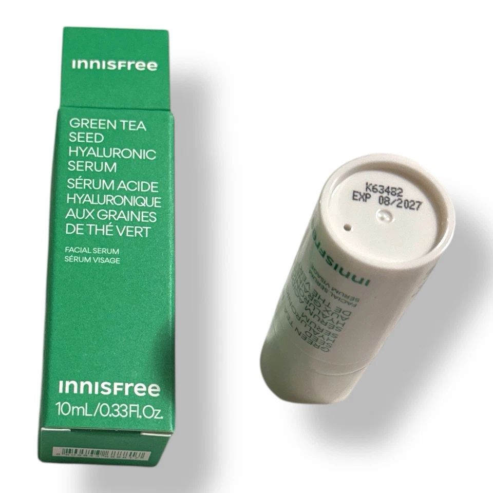 Suero de viaje de ácido hialurónico Innisfree Green Tea MINI 10 ml/0,33 oz nuevo en caja Foto 1 de 1