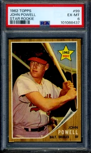 1962 Topps #99 Boog Powell PSA 6 EX-MT *Baltimore Orioles* - Imagen 1 de 2