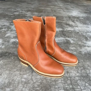 Lehigh Boots Mens Size 8.5D Brown Leather Zipper CAMPUS Western USA square - Picture 1 of 10