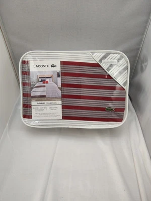 Lacoste Doubles Collection Milady Red Twin Duvet Cover & Sham Set  - Image 1 of 4
