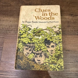 Vintage Hardcover Book Clues In The Woods By Peggy Parish 1968 - Bild 1 von 2