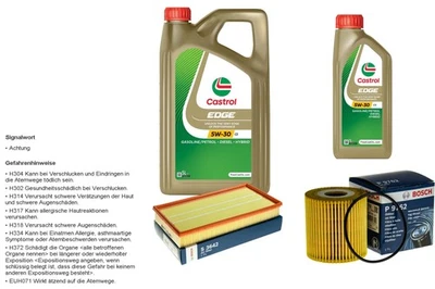 Bosch Inspección Set 6L castrol edge 5W-30 C3 para Volvo V70 I 2.4 S70 - Imagen 1 de 4