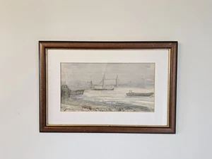 Acuarela firmada Lorna Cassidy Tower Bridge Londres 1983 Obra de arte enmarcada mediana - Imagen 1 de 12