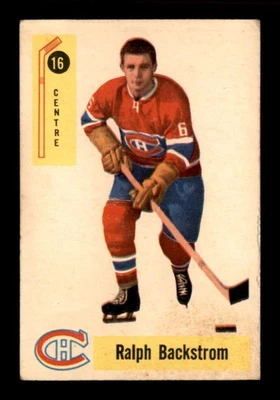 Parkhurst #16 Ralph Backstrom 1958 RC VG X3566002 Foto 1 de 3