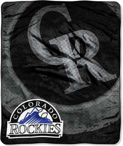 Colorado Rockies 50" by 60" Plush Raschel Throw Blanket - MLB Retro Design Cover