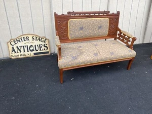 65227 Antique Eastlake Victorian Loveseat Sofa - Picture 1 of 12