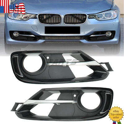 Parachoques delantero para BMW Serie 3 F30 F31 luz antiniebla faros rejilla cubiertas molduras 4 piezas Foto 1 de 4