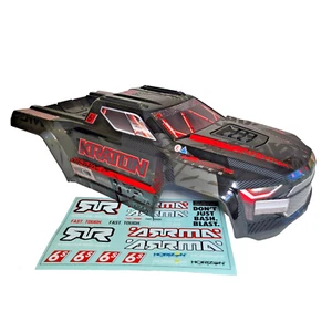 Arrma Kraton 6s EXB V6 CLIPLESS Body Factory Painted Black Red Decaled ARA-1539 - Picture 1 of 6