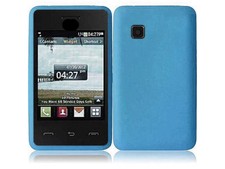 For TracFone LG 840g Rubber SILICONE Soft Gel Skin Case Phone Cover Sky Blue