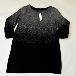 USA Pullover Pulli Kleid Gr. S schwarz und silber Ombré  - Bild 1 von 10