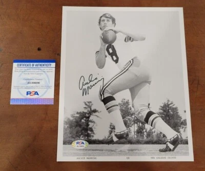 Playing Days ARCHIE MANNING Signed 8x10 Photo-HOF-NEW ORLEANS SAINTS-PSA - Image 1 of 4