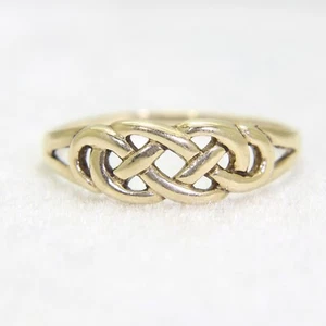 9ct Gold Celtic Knot Ring Size 9 3/4 - T - Picture 1 of 8
