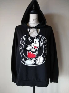Disney Jerry Leigh Micky Juniors Sweatshirt Hoodie Long Sleeve Black Sz.XXXG-21 - Picture 1 of 9