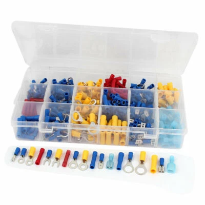 360 Pcs Wire Crimp Connector Insulated Cord Pin End Terminal AWG 22 to 10 Kit - Image 1 of 4