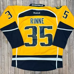 Nashville Predators Pekka Rinne Reebok CCM Jersey Mens 50 Yellow Gold Sewn - Picture 1 of 6