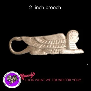 Egypt 1985 Jewelry Pewter 'Great Sphinx of Giza ' Pin USA 2 INCH - Picture 1 of 3