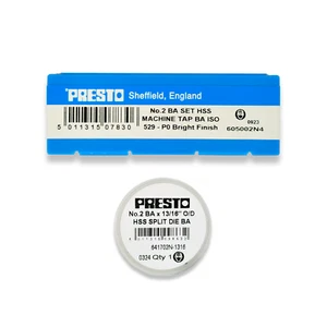 Presto 2BA Taps Dies HSS First, Second, Plug & Split Dies Direct From RDGTools - Picture 1 of 6
