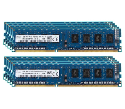 10PCS SK Hynix 4GB 1Rx8 PC3L-12800U DDR3L 1600Mhz DIMM RAM Desktop Memory RAM @6 - Image 1 of 4