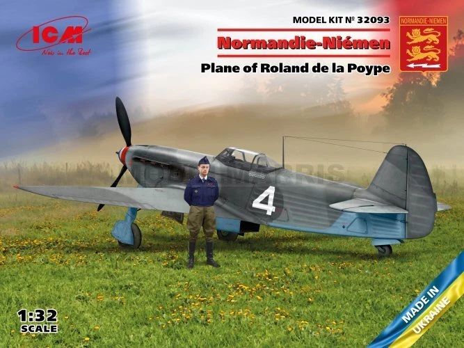 ICM 32093 1/32 Normandy-Neman. Plane Of Roland De La Poype (YAK-9T With Roland D - Image 1 of 1