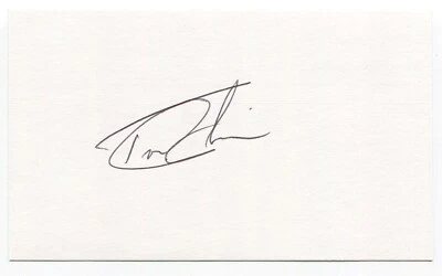 Tom Goodwin Signed 3 x 5 Index Card Autographed 1991 Los Angeles Dodgers MLB - Image 1 of 2