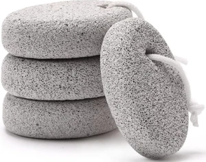 4-Pack Natural Pumice Stone for Feet, Lava Pedicure Tools Hard Skin Callus Remo - Picture 1 of 7