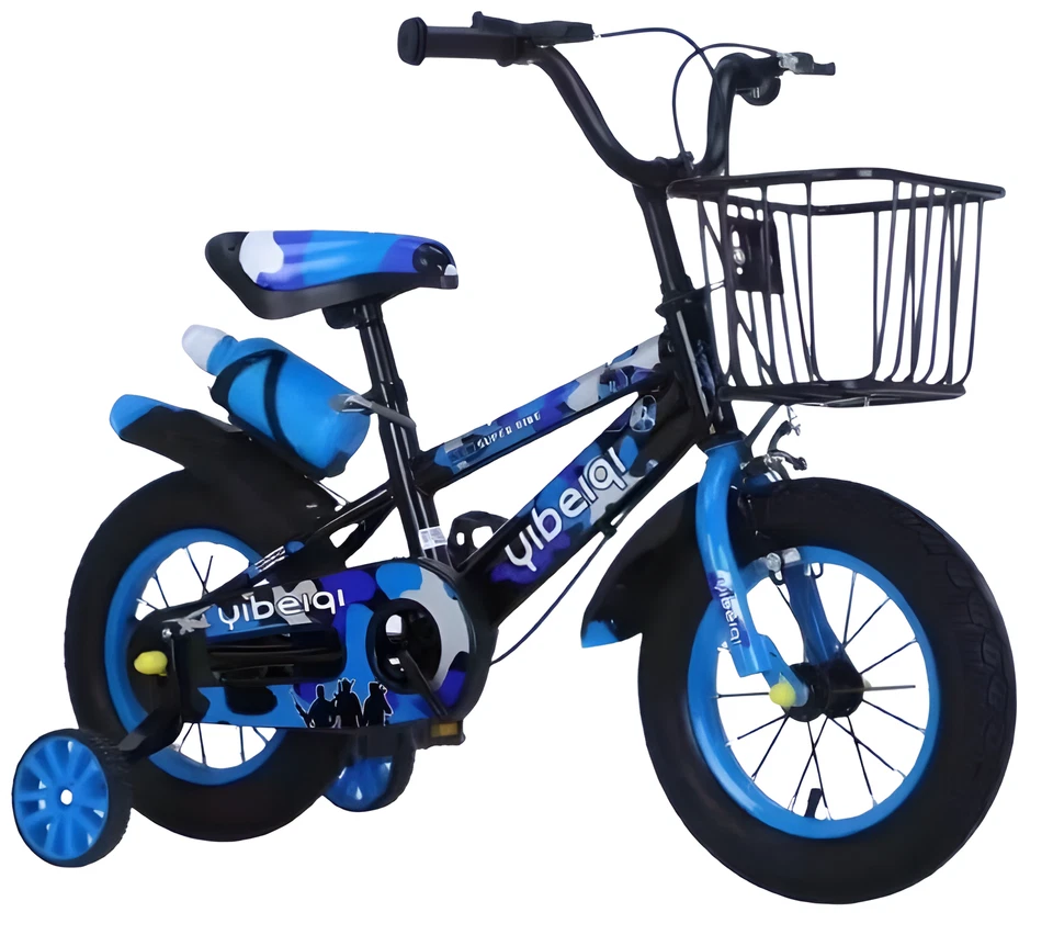 12/14/16 inch Kids Bike Bicycle Children Boys Blue Cycling Removable Stabilisers - image 1 of 1