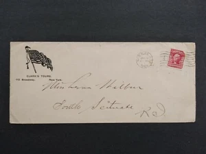 New York: NY City 1904 Clark Tours Patriotic Legal Size Advertising Cover - Picture 1 of 2