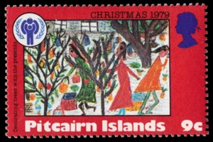 PITCAIRN ISLAND 189 (SG201) - IYC "Decorating Trees with Presents" (pa2451) - Picture 1 of 1