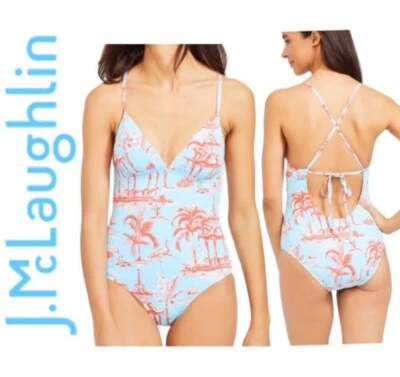 J. McLaughlin Palmer Badeanzug Einteiler 4 Sommertoile - Bild 1 von 4