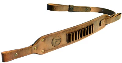 Soporte de carcasa de cartucho de munición de eslinga para pistola de rifle de cuero de 1" con ranuras para 9 piezas .308 Foto 1 de 2