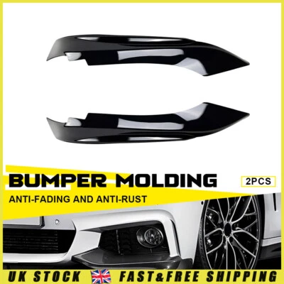 AUXITO For BMW 4Series F32 F33 F36 Canards Lower Bumper Lip Splitter Spoiler Gloss ABS