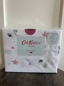 Cath Kidston London King Size Cotton Sheet Set Pembroke Rose 100% Cotton Percale - Picture 1 of 2